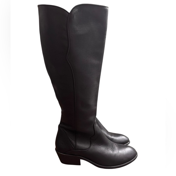 FRYE Women's Carson Piping Tall Boots Black Zip up Size 81/2 - Picture 1 of 9